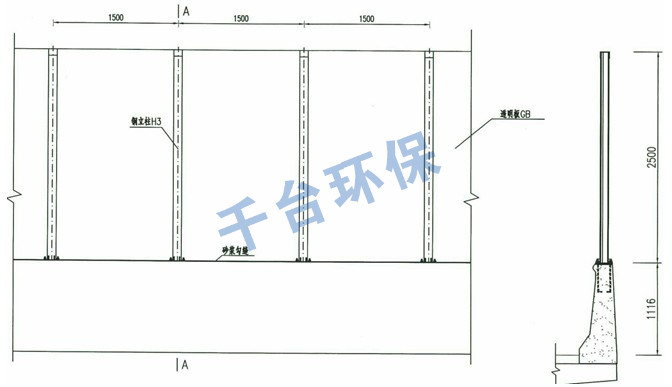 道路聲屏障全透明式結(jié)構(gòu)圖